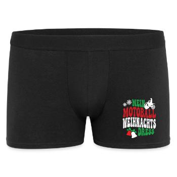 Weihnachten Motoball Spielerin Motoballspielerin - Männer Boxer Shorts - Schwarz - Vorne