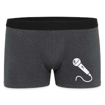 Microphone Karaoké Musicien Chanteur Microphone Chant - Boxer Homme - charbon - Devant