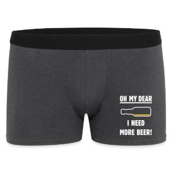 Oh ma chère – j’ai besoin de plus de bière ! (Bière / NEG 2C) - Boxer Homme - charbon - Devant