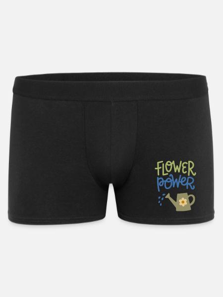 Conception d’arrosoirs de jardinage mignons Flower Power - Boxer Homme - noir