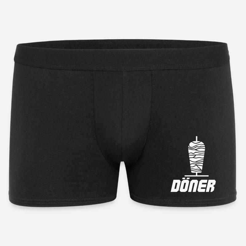 Döner Spieß Icon Schwarz-Weiß - Männer Boxer Shorts - Schwarz