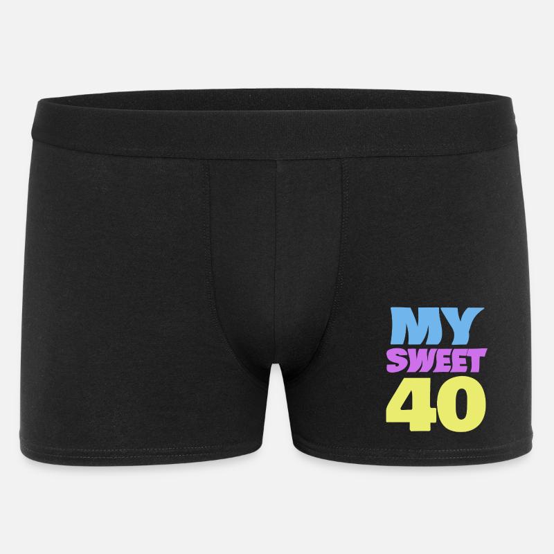 40er Farbexplosion Logo - Männer Boxer Shorts - Schwarz