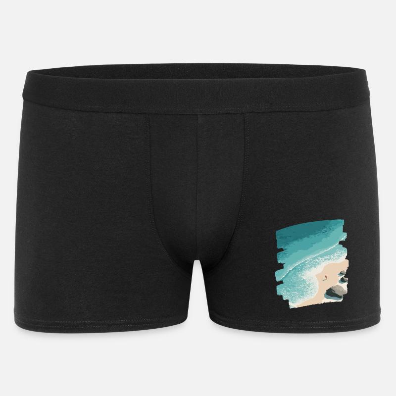 Palmiers de mer de plage - Boxer Homme - noir