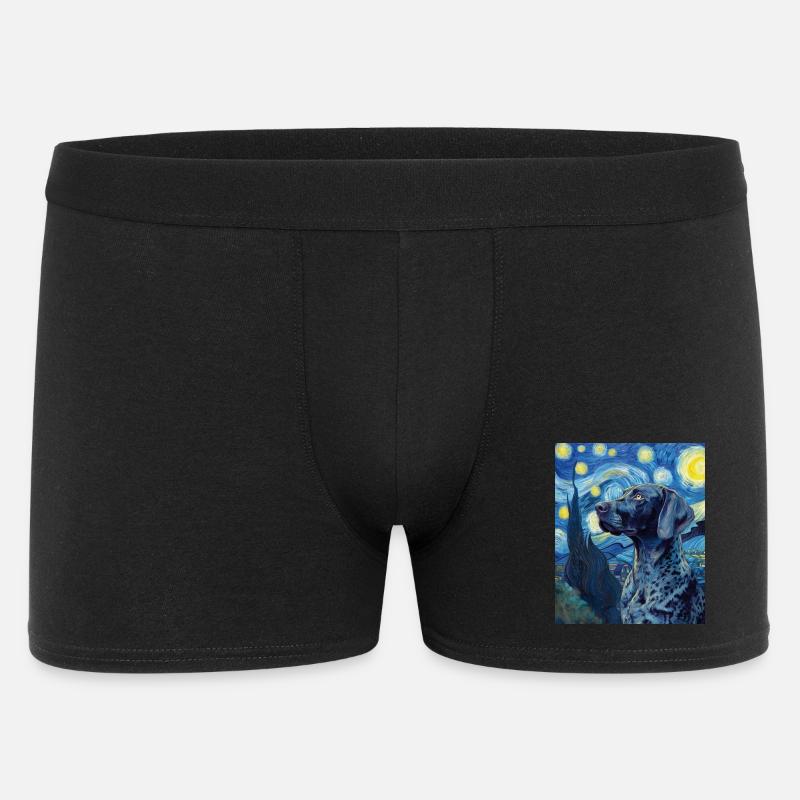 Deutsch Kurzhaar - Männer Boxer Shorts - Schwarz