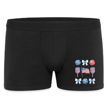  Funny Was That Out? Retro Pickleball Paddle - Männer Boxer Shorts - Schwarz - Vorne