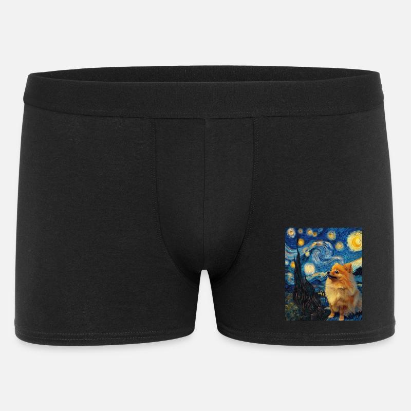 Zwergspitz Spitz Pomeranian - Boxer Homme - noir