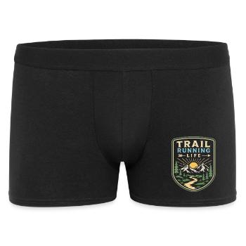 Trailrunning-Leben - Männer Boxer Shorts - Schwarz - Vorne
