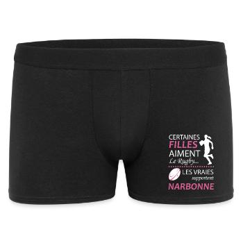 Certaines Filles Aiment Le Rugby Les Vraies Sup... - Boxer Homme - noir - Devant