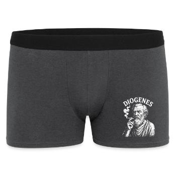 Diogène Ancien philosophe Portrait de la fumée - Boxer Homme - charbon - Devant