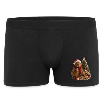 Magie de l’Avent de Capybara de Noël - Boxer Homme - noir - Devant