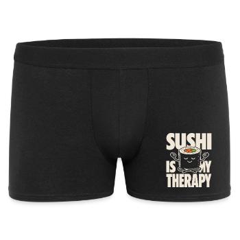 Sushi Is My Therapy Kawaii Design - Men's Boxer Shorts - black - Front