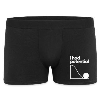 j’avais du potentiel : graphismes minimalistes - Boxer Homme - noir - Devant