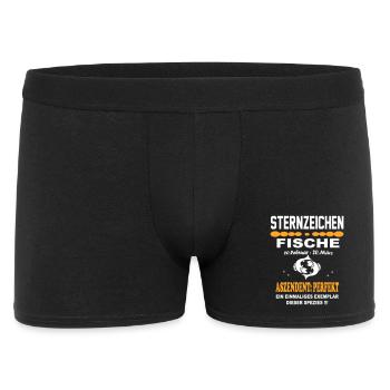 Sternzeichen Fische – Aszendent Perfekt - Männer Boxer Shorts - Schwarz - Vorne