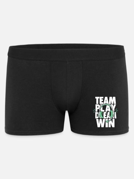 Team Play Dream Win Gaming Headset - Men's Boxer Shorts - black