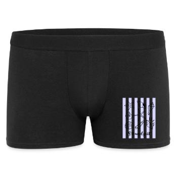 Strandgut Muscheln Seesterne und Krebs - Männer Boxer Shorts - Schwarz - Vorne