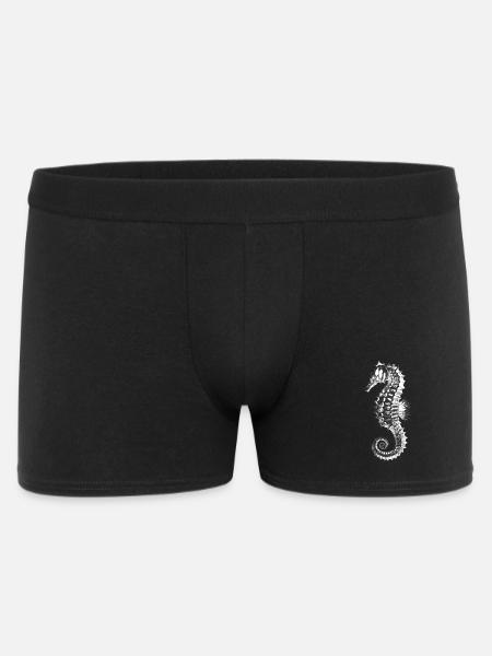 Seahorse Silhouette Brick - Men's Boxer Shorts - black