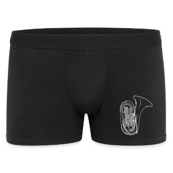 Dessin de tuba - Boxer Homme - noir - Devant