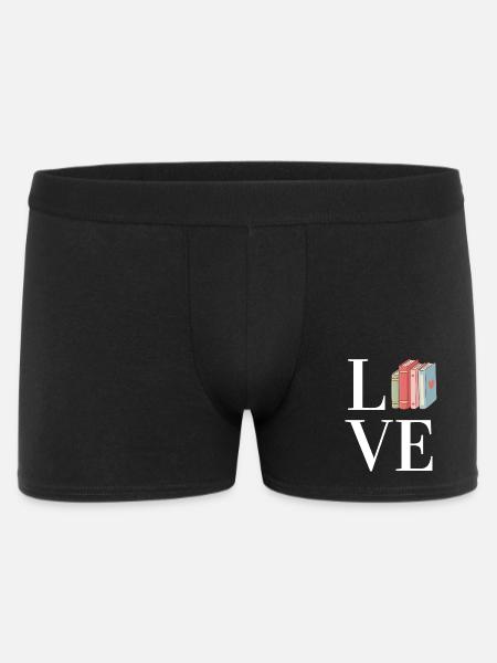 Booklover - Männer Boxer Shorts - Schwarz
