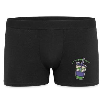 Autocollant de boisson fraîche d’été - Boxer Homme - noir - Devant