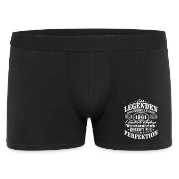 1961 Jahrgang geboren Geburtstag Vintage Geschenk - Männer Boxer Shorts - Schwarz - Vorne