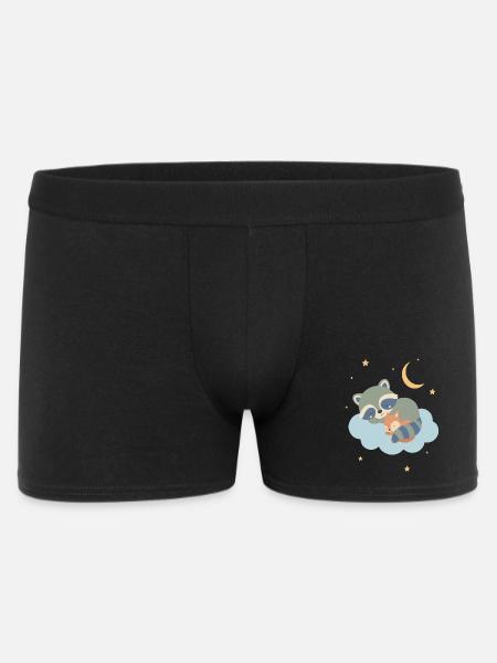 Raccoon and squirrel sleeping - Men's Boxer Shorts - black