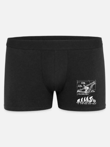MTB Evolution Blueprint: Full Suspension Frame - Men's Boxer Shorts - black