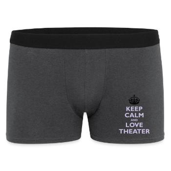 Keep Calm & Love Theater - Männer Boxer Shorts - Anthrazit - Vorne