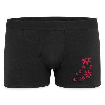 Blumen, Deco, flower - Männer Boxer Shorts - Schwarz - Vorne