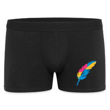 Une plume colorée - Boxer Homme - noir - Devant