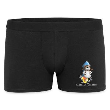 Lustige Rakete - Abheben - Start - Männer Boxer Shorts - Schwarz - Vorne