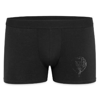 Geometrischer Linienballon - Männer Boxer Shorts - Schwarz - Vorne