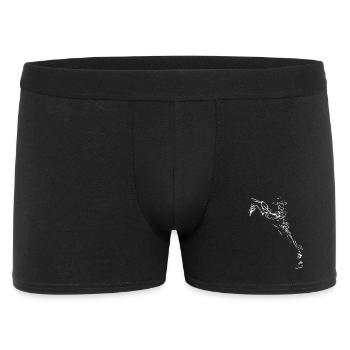 Linienhafte Tänzerin in Bewegung - Männer Boxer Shorts - Schwarz - Vorne