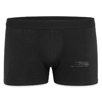 Abstraktes Motiv - Linie / weiß - Männer Boxer Shorts - Schwarz - Vorne