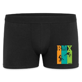 BMX Color Block Rider Silhouettes - Men's Boxer Shorts - black - Front