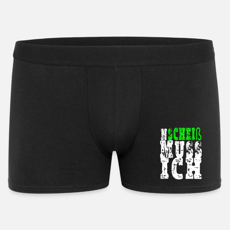 Ein Scheiß muss ich - Männer Boxer Shorts - Schwarz