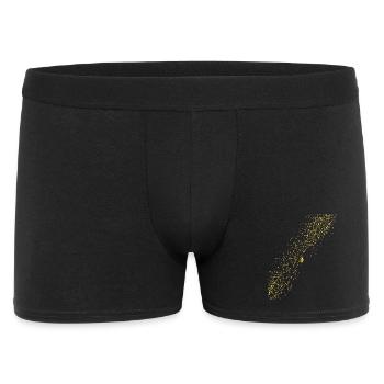 Abstract grid / line / pattern / nature / gold - Men's Boxer Shorts - black - Front