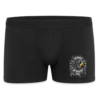 Staplerfahrer - Männer Boxer Shorts - Schwarz - Vorne