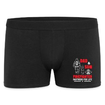 Fire department father and son - Men's Boxer Shorts - black - Front