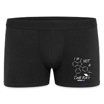 Ich bin keine Labor Ratte - Männer Boxer Shorts - Schwarz - Vorne