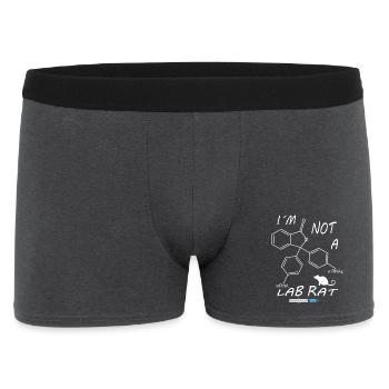 Ich bin keine Labor Ratte - Männer Boxer Shorts - Anthrazit - Vorne