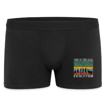 Zocker Gamer Evolution Shirt Geschenk - Männer Boxer Shorts - Schwarz - Vorne