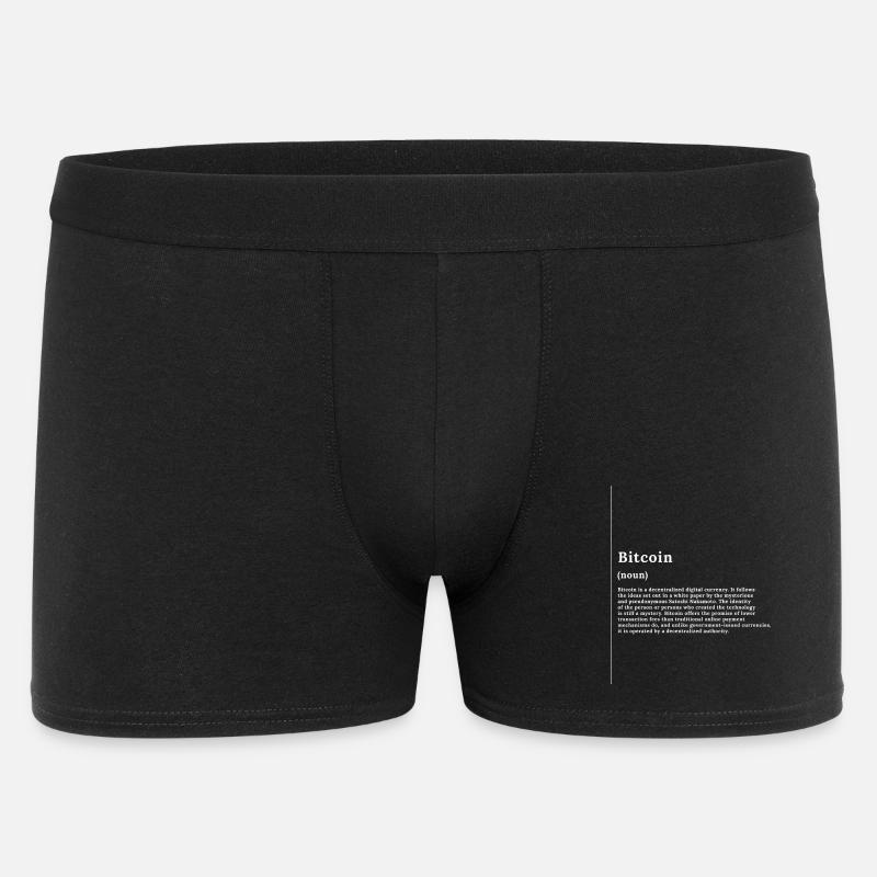 Tée monochrome du Glyphe Bitcoin - Boxer Homme - noir