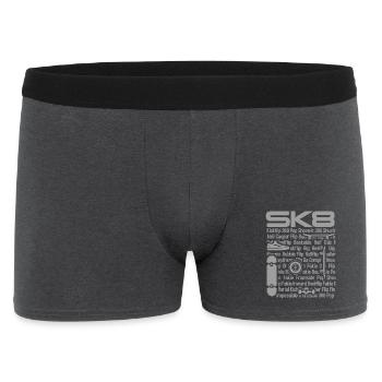 SK8 skate - Men's Boxer Shorts - charcoal grey - Front