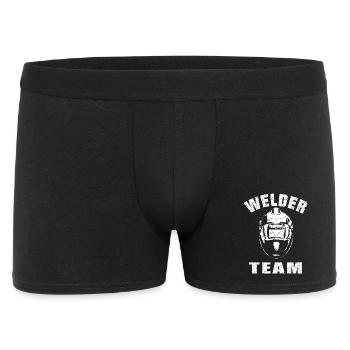 Welder Team Design - Männer Boxer Shorts - Schwarz - Vorne