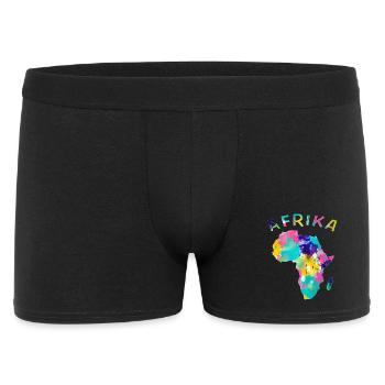 Afrika bunt - Männer Boxer Shorts - Schwarz - Vorne