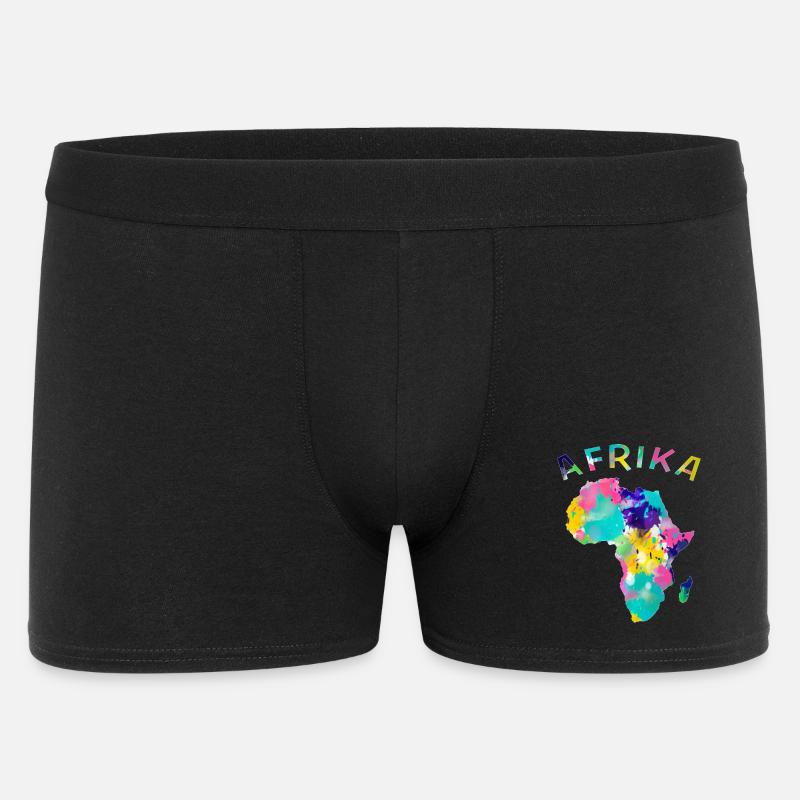 Afrika bunt - Männer Boxer Shorts - Schwarz