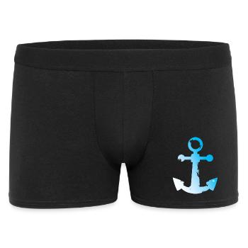 used look anchor symbol seafaring water sea graphic - Men's Boxer Shorts - black - Front
