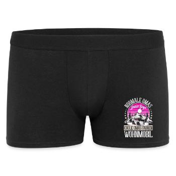 Camping Camper Campen Oma - Männer Boxer Shorts - Schwarz - Vorne