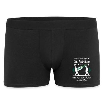 Umzugs Helfer - Männer Boxer Shorts - Schwarz - Vorne