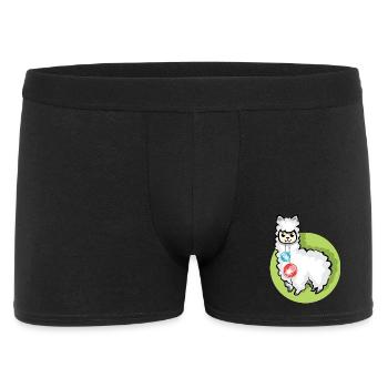 alpaca xmas balls christmas lama symbol Alpaka - Männer Boxer Shorts - Schwarz - Vorne